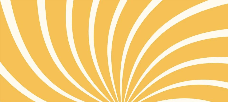 Sun rays Retro style background. Yellow Sunburst light Pattern. Vector illust Stock Illustration