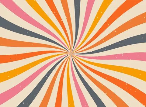 Sun rays Retro vintage style on yellow background Stock Illustration
