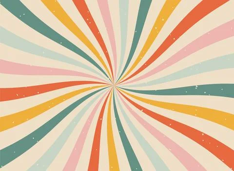 Sun rays Retro vintage style on yellow background Stock Illustration