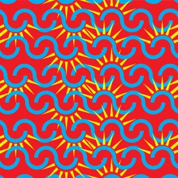 Sun Rays With S Pattern Stock Illustration