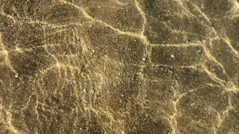 Sun rays on sandy bottom caustic Stock Footage 251563950