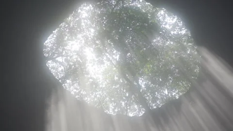 Sun Rays Shining Through Goa Jomblang Stock Footage 146103895