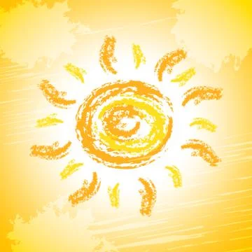 Sun rays shows summer time and sunrays Stock Illustration