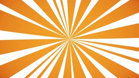 Sun rays, simple 2D seamless animation with rotating orange lines Stock Footage 124027239