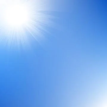 Sun Rays Sky Stock Illustration