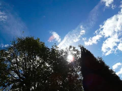 Sun Rays from the Sky Stock Photos