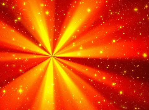 Sun rays with small many light stars Illustrazione stock