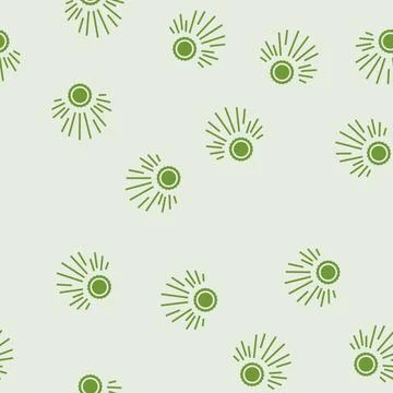 Sun rays solar panel glyph seamless pattern Stock Illustration