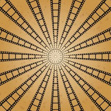 Sun with rays star burst television vintage background Illustrazione stock