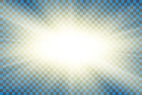 Sun rays. Starburst bright effect, isolated on transparent background. Gold l 스톡 일러스트