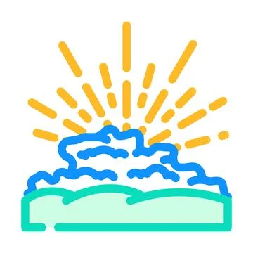 Sun rays summer sunlight color icon vector illustration 스톡 일러스트