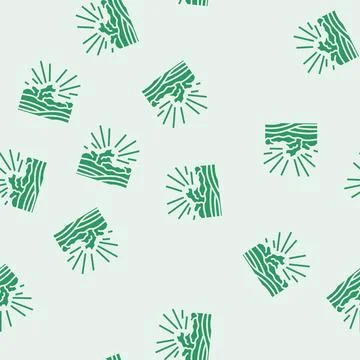 Sun rays summer sunlight glyph seamless pattern Stock Illustration