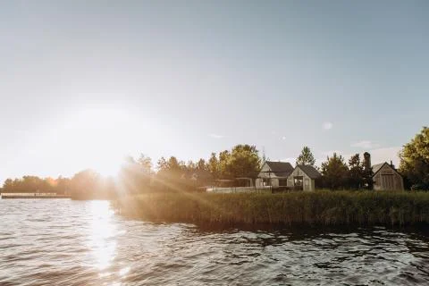 Sun rays sunset private zone eco tourism 스톡 사진