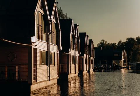 Sun rays sunset private zone eco tourism Foto stock