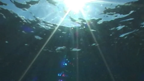 Sun rays at surface Video stock 106689200