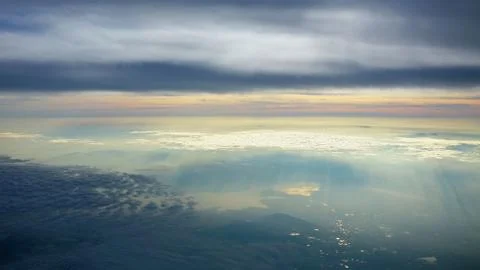 Sun rays through the cloud Stock Photos