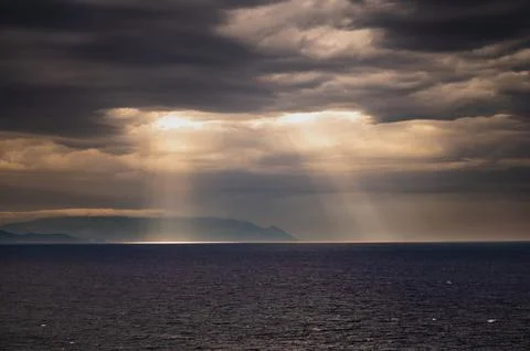 Sun rays through the clouds Фото