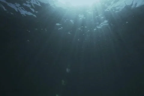 Sun Rays through the Ocean NTSC Stock Footage 398730