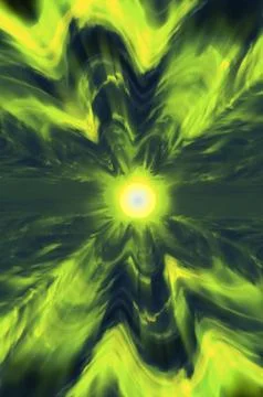 Sun rays through stormy blue cloud explosion Stock Illustration