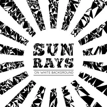 Sun rays vector background Sun rays. Vector grunge background on white Cop... Stock Photos