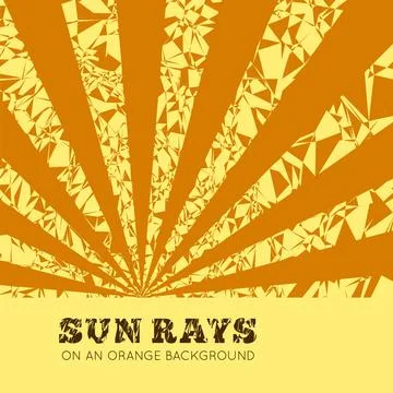Sun rays vector background Sun rays. Vector grunge background on orange Co... Foto stock