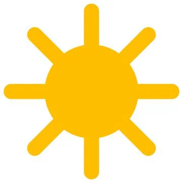 Sun Rays Vector Icon Flat Illustration Illustrazione stock