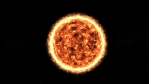 Sun Realistic 4K Stock Image 3D Rendering Stock Illustration