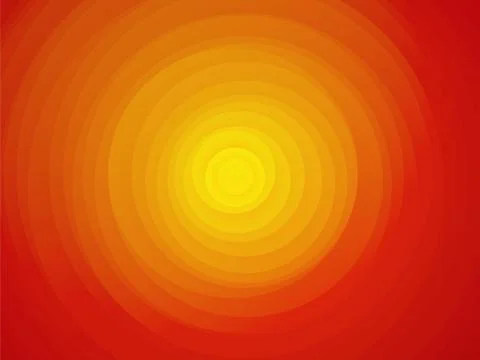 Sun red yellow orange background asymmetric circles Illustrazione stock