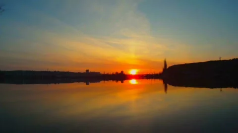 The sun reflected in water Stock Footage 835300