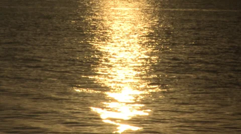 Sun reflecting on sea slow motion Stock Footage 31742335
