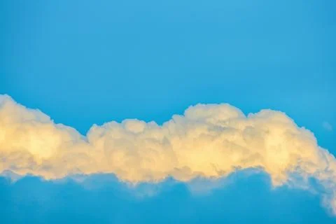 Sun reflection on clouds, beautiful shape of cloud and blue sky Stock Photos