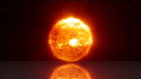 Sun with reflection Stock Footage 126941562