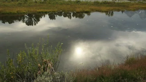 Sun Reflection on Lake Stock-Footage 606335