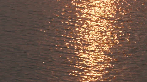 Sun reflection on lake surface Stock Footage 25394522