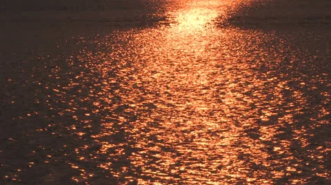Sun reflection on lake surface Stock Footage 25394549
