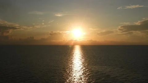 Sun Reflection at sea Stock Footage 202195973