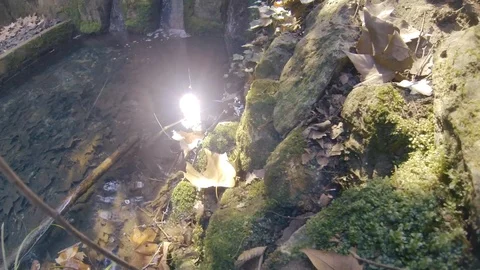 Sun reflection from the stream Stock Footage 103473240