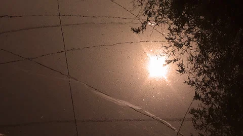 Sun Reflection on the Water Stock Footage 35872041