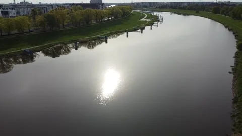 Sun reflection in the water Stock Footage 240385015