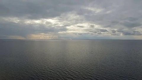 Sun Reflection in the Water Surface. Stock-Footage 75040321