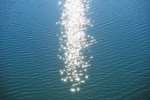 Sun Reflectioned in Lake Stock Photos