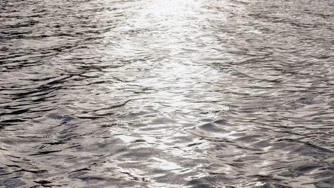 Sun reflections and glittering on calm waves Stock Footage 100678697