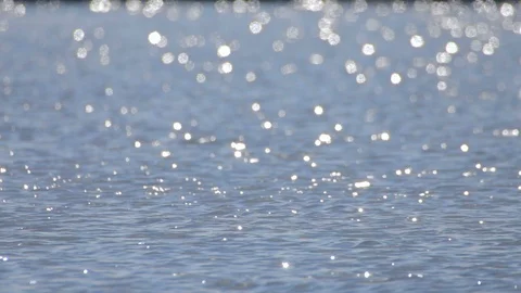 Sun Reflections at the Water Surface Video stock 107743763