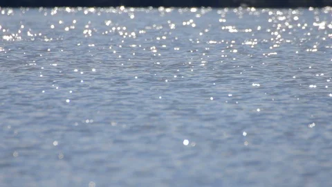 Sun Reflections at the Water Surface Video stock 107743805