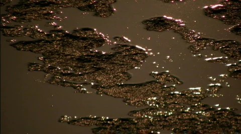Sun reflexion in liquid metal Stock Footage 266439