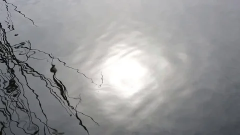 Sun reflexion on the water surface Stock Footage 84477379