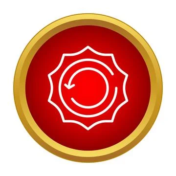 Sun refresh button icon renewing solar energy 库存插图