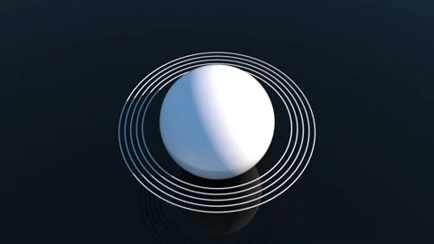 The sun revolves around Saturn and illuminates it from the side. Stock Footage 145766062