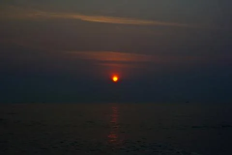 Sun rise on the beach 3 스톡 사진