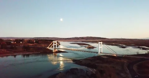 Sun rise on a bridge in Iceland Video stock 241511256